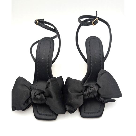 Loeffler Randall Marlena Ankle Strap Heel Sandal Women's Black Size US7B EU37.5 - Picture 12 of 12